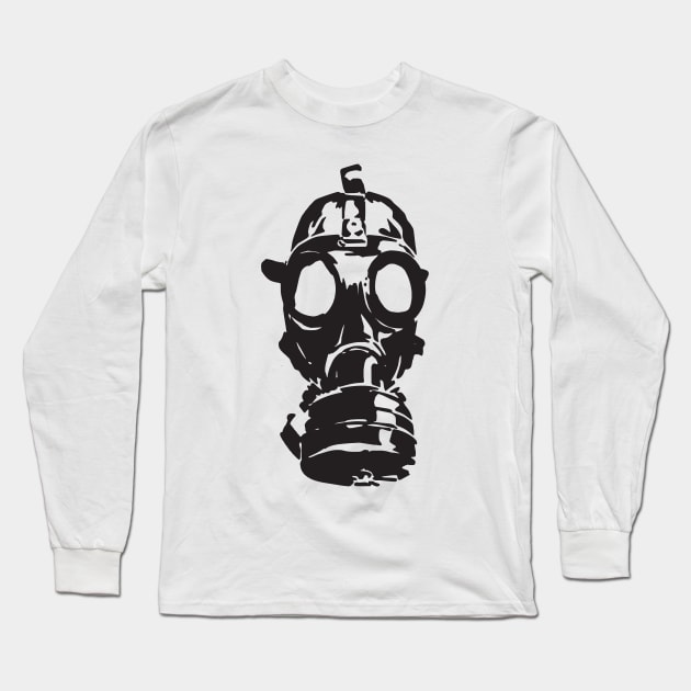 Gas mask Long Sleeve T-Shirt by blackroserelicsshop@gmail.com